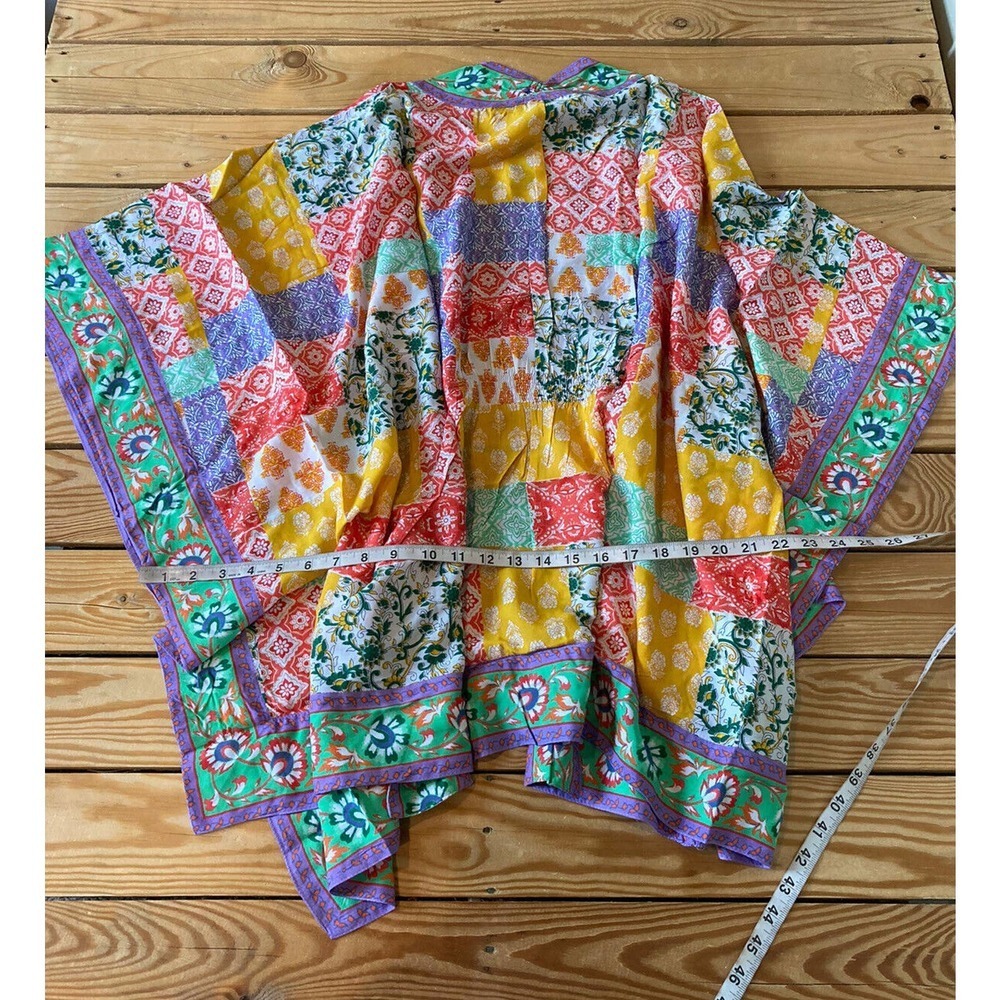 Tolani Multicolor Patchwork Cardigan - image 8